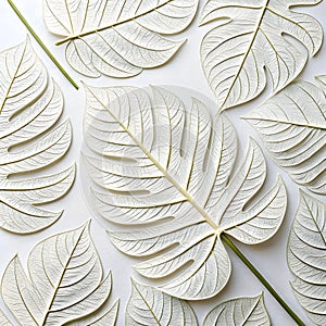 Leaf pattern design isolated on white background photo