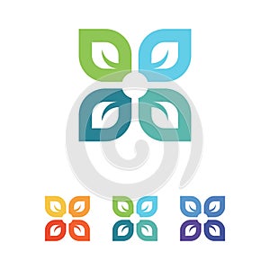 Leaf Plant Logo, Organic, Nature, Ecology, Green, Leaves, Wellness, App Logo, Abstract, Logo, Logo Design, Business, Company, Corp