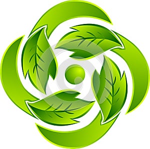 Leaf round logo