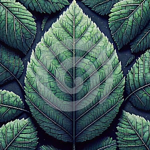 Leaf's veins in pixelated form pixel art