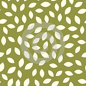 Leaf seamless pattern vector plant background. Nature flat leaf herb green soft vine pattern