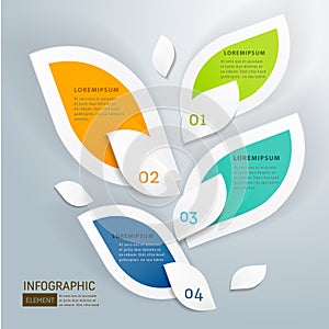 Leaf shape Modern Infographic design.