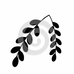 Leaf silhouette icon