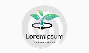 Leaf Tech logo designs, Green Technology logo designs concept vector