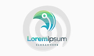 Leaf Tech logo designs, Green Technology logo designs concept vector