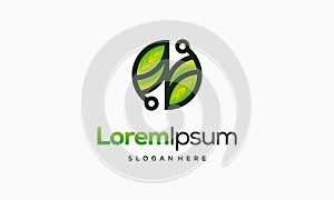 Leaf Tech logo designs, Green Technology logo designs concept vector