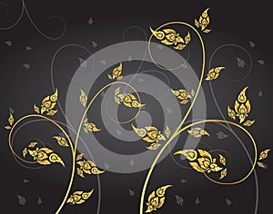 Leaf of thai tradition vector