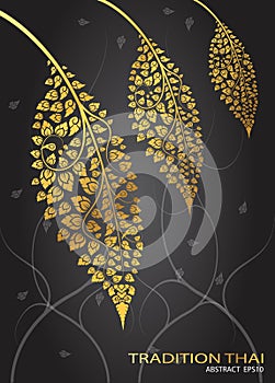 Leaf of thai tradition vector