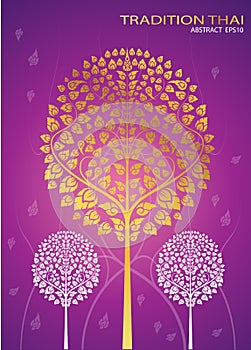 Leaf of thai tradition vector