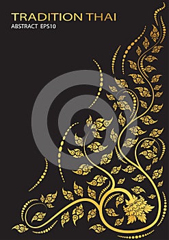 Leaf of thai tradition. vector