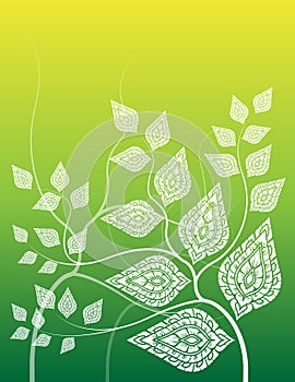 Leaf of thai tradition vector