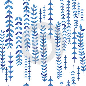 Leaf up down seamless pattern