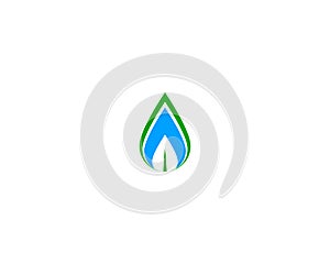 Leaf waterdrop logo