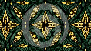 Leafed Clovers Pattern, Image Ai Generated