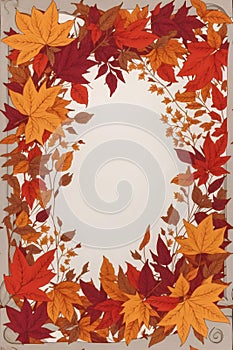 Leafy Border Graphics, Autumn Leaves Corner Designs, Nature\'s Fall Border Collection, Fall-inspired Frame Elements