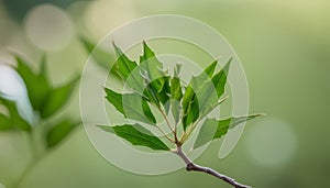 A leafy green tree branch