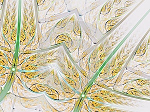 Leafy textured fractal heart