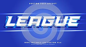 League Editable text effect template