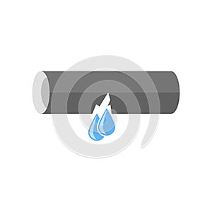 Leak icon vector sign and symbol isolated on white background, Leak logo concept