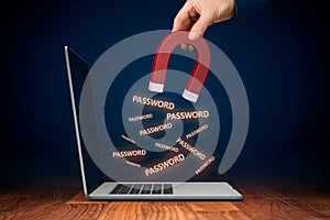 Leaked pwned passwords and data breach concepts