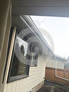 Leaking Eavestrough Gutter