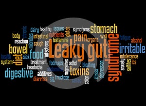 Leaky gut syndrome word cloud concept 2