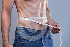 Lean abs measurement photo