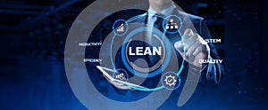 Lean manufacturing DMAIC Six sigma technology concept