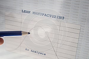 Lean manufacturing six sigma chart