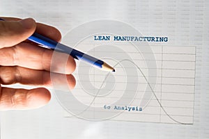 Lean manufacturing six sigma chart