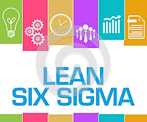 Lean Six Sigma Colorful Stripes Symbols