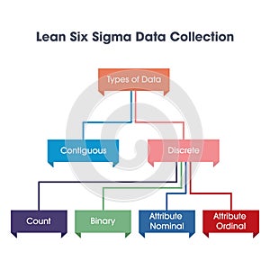 Lean Six Sigma Data Collection business vector illustration graphic