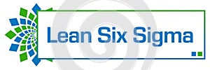 Lean Six Sigma Green Blue Circular Box