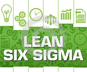 Lean Six Sigma Green Stripes Lines Symbols