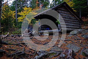 Lean to Shelter at Copperas Pond in the Adirondack Mountains High Peaks Region