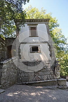 Leaning House at the Sacred Grove in Bomarzo