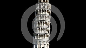 Leaning Pisa Tower Isolated. Pisa Cathedral and the Leaning Tower. generative ai