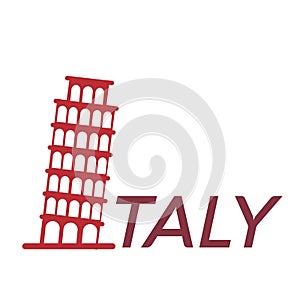 Leaning tower or bell tower of Pisa in Italy- Landmark and tourist attraction of Pisa in Italy