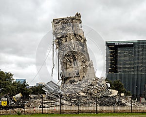 `Leaning Tower of Dallas` the final day before it was finally brought down.