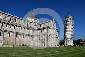 Leaning Tower and Pisa Cathedral, Piazza del Duomo, Pisa, Tuscany, Italy