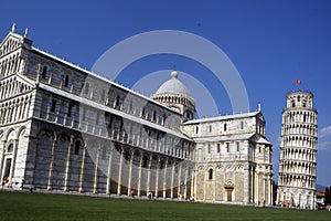 The Leaning Tower of Pisa and Duomo.