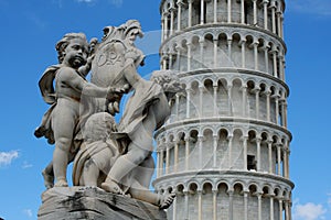 Leaning tower of Pisa and famous monumet in PIsa - Italy