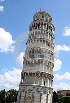 Leaning Tower of Pisa landmark in Italy photo
