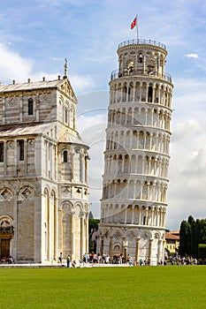 Leaning tower of Pisa. Piazza del Duomo