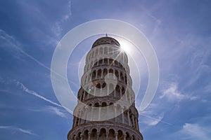 The leaning tower of Pisa, The square of Miracles Piazza dei Miracoli in Pisa, Tuscany, Italy