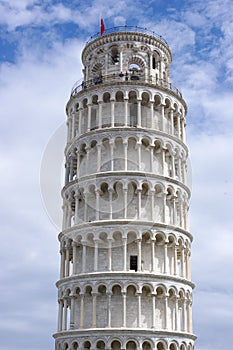 Leaning Tower of Pisa on Square of Miracles in Pisa