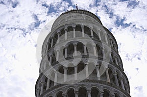 Leaning Tower of Pisa on Square of Miracles in Pisa