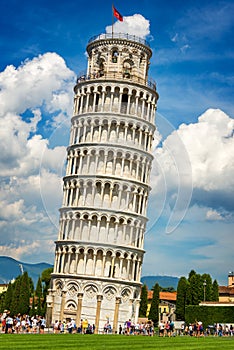 Leaning tower of Pisa in Tuscany Italy