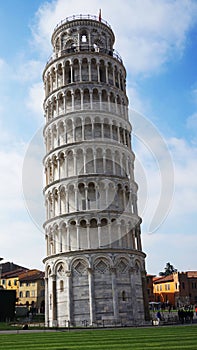 The Leaning Tower of Pisa, a wonderful medieval monument, one of the most famous landmark in Italy