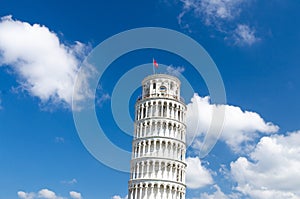 Leaning Tower Torre di Pisa on Piazza del Miracoli square